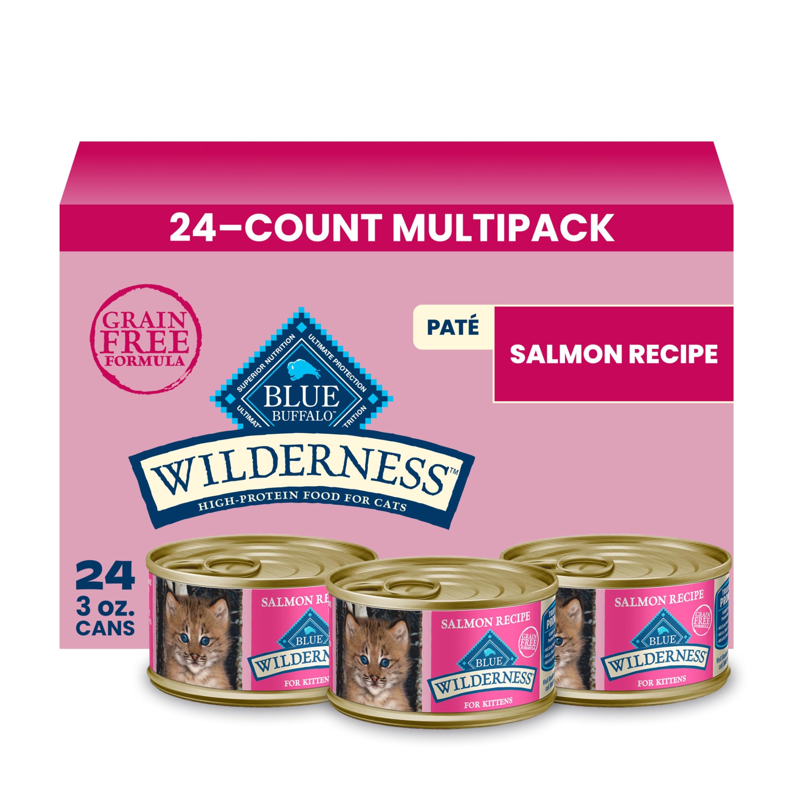 26% Off Blue Buffalo Wilderness Kitten Grain-Free Wet Food (24 Cans)