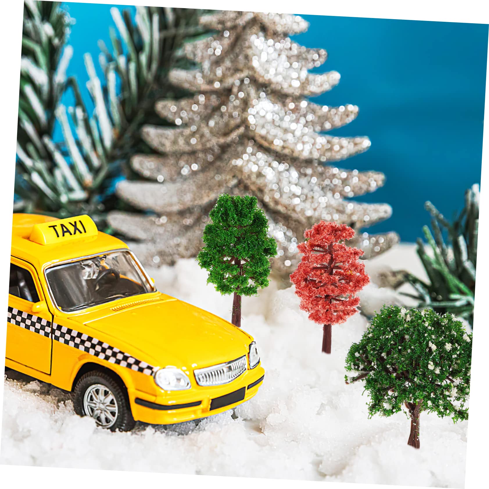 IMIKEYA 4 Set Albero Alberi A Modello Misto Cespugli Di Alberi in Miniatura Modello Di Di Cespuglio o Di Di Architettura Dell'acquario Plastica 12 Pezzi * 4