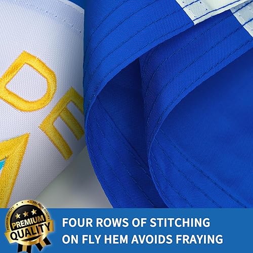 Miniatura 3 de XIFAN Bandera nicaragüense de nailon de alta calidad, 3 x 5 pies, para exteriores, de doble cara, resistente, nailon 210D, con rayas cosidas,