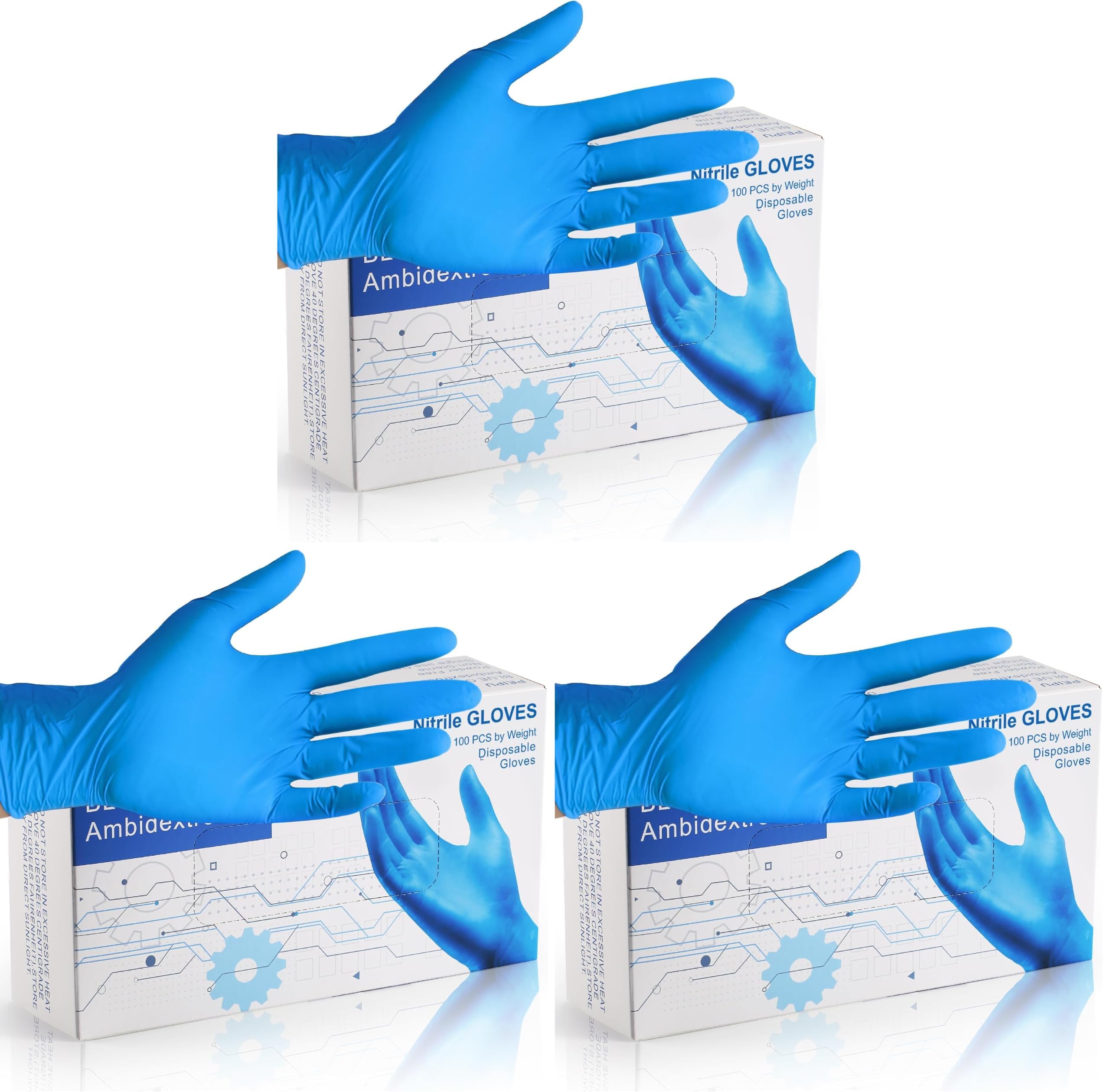 - PEIPU Nitrile Disposable Gloves,Powder Free, Cleaning Service Gloves, Latex Free