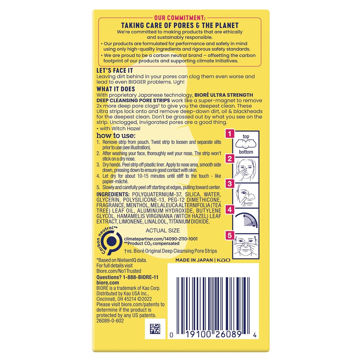 Bioré Witch Hazel Ultra Strength Blackhead Remover Pore Strips, Clears Pores up to 2x More than Original Pore Strips, features C-Bond Technology, Oil-Free, Non-Comedogenic Use, 18 Count - Image 11