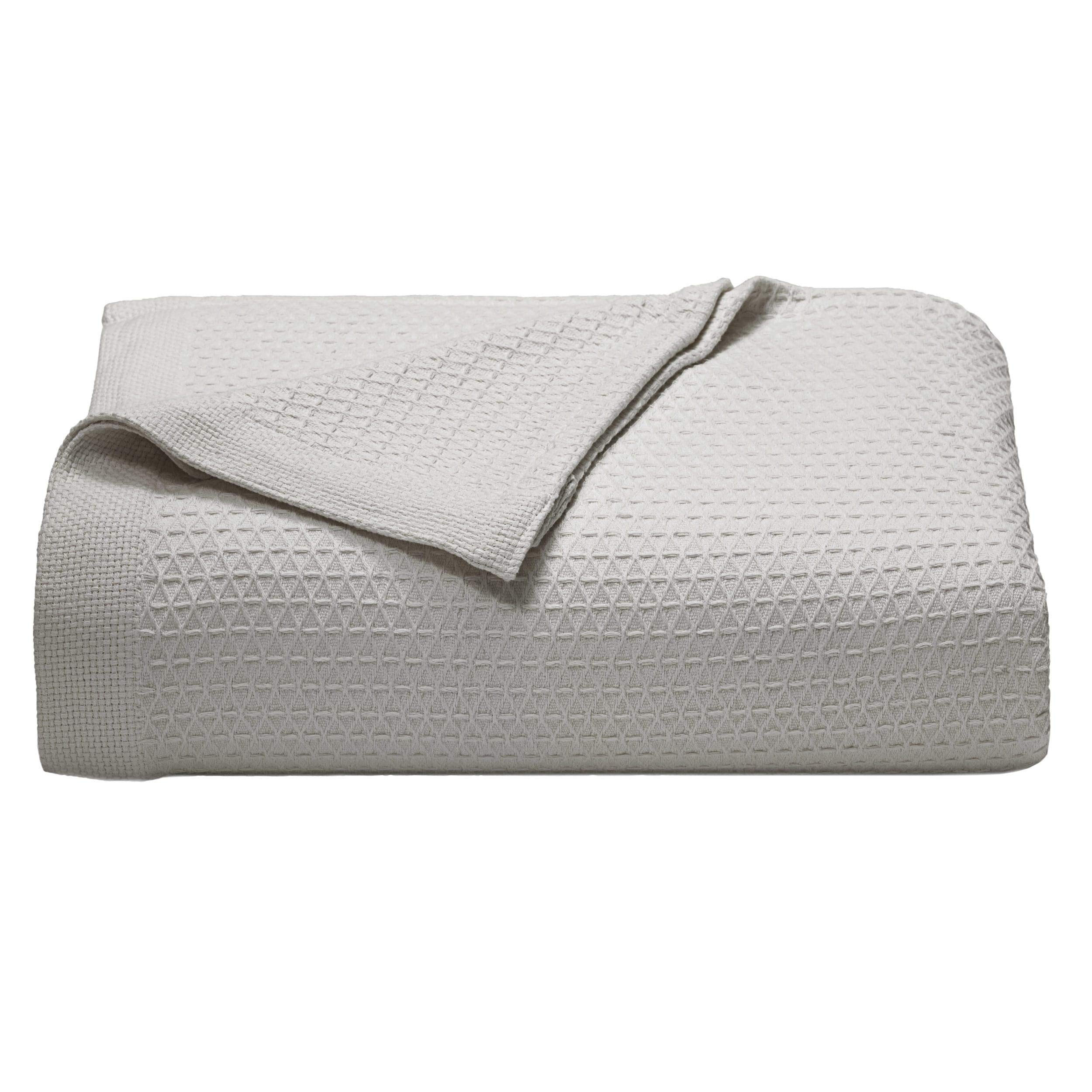 Nautica - Manta Individual, Ropa de Cama de algodón de Peso Medio, decoración del hogar para Todas Las Estaciones, artículos Esenciales para el Dormitorio (Azul Marino, Individual)