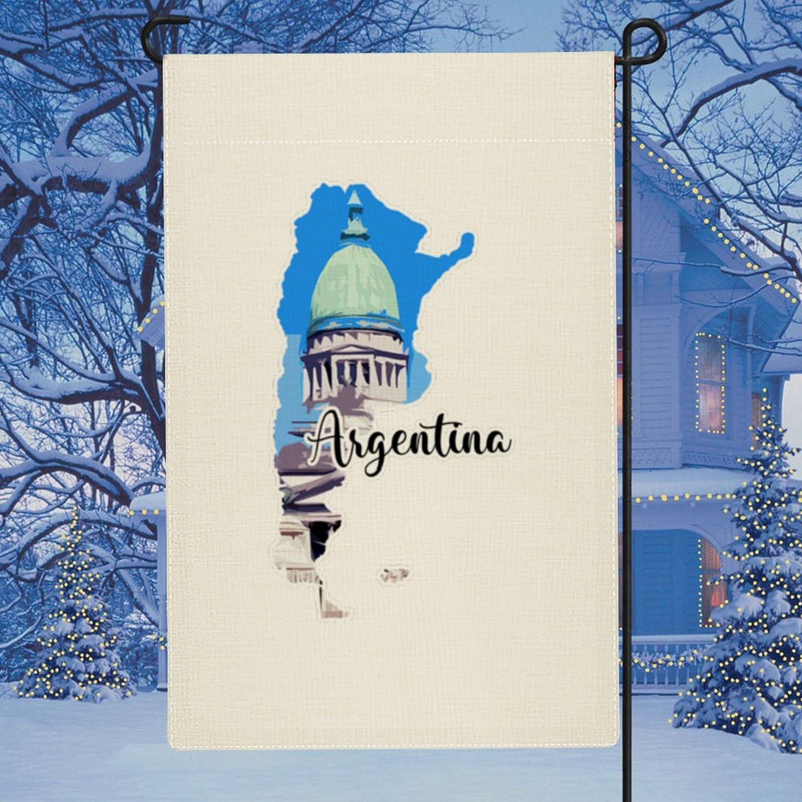 Bandiera dell'Argentina o banner argentino su sfondo della carta Foto stock