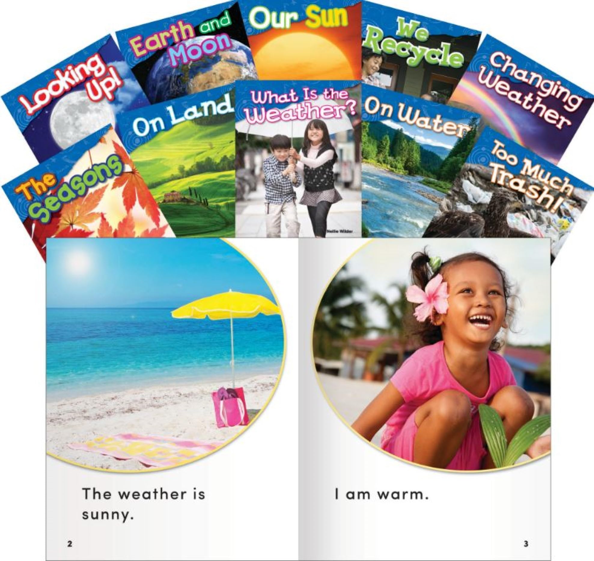Teacher Created Materials - Science Readers: Let's Explore Earth & Space Science - 10 Book Set - Grades K-1 - Guided Reading Level A - K