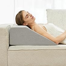 Reading Pillow and Beveled Leg Raiser Cushion Memory Foam Neck Back Leg Support Cushion Multifunctional Removable Cushion for Bed Sofa