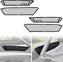SAUTVS Aluminum Air Intake Cover Grill for Polaris RZR XP 1000/XP 4 1000 2024 2025+, Black Metal Mesh Engine Side Vent Inlet Protection Cover Bezel, Enhanced Airflow & Durability(8PCS)