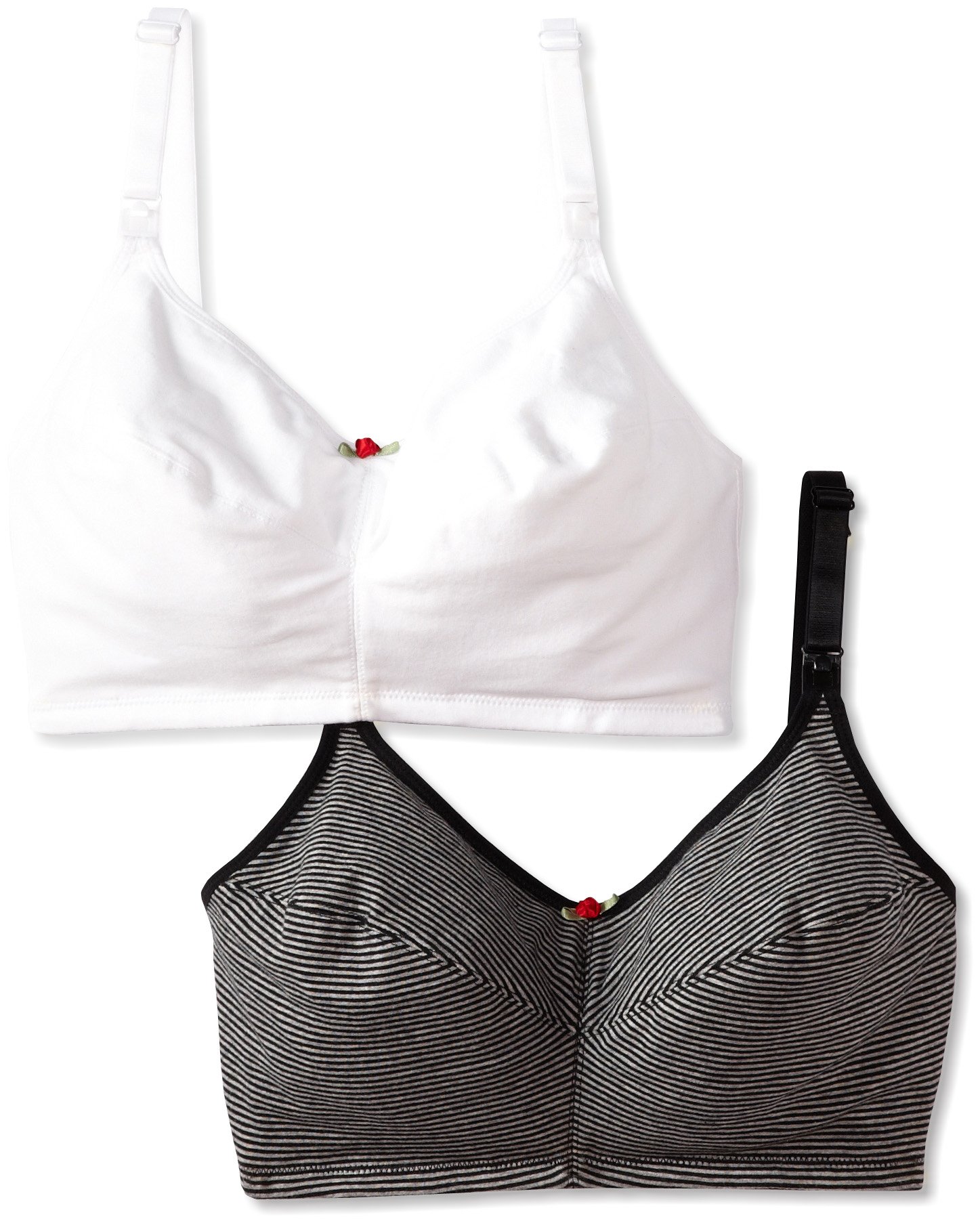 LEADING LADY, The Uma, Wireless Nursing Bra for Women, Double-Layered Cups, One Hand Nursing Clasps, Adjustable Straps