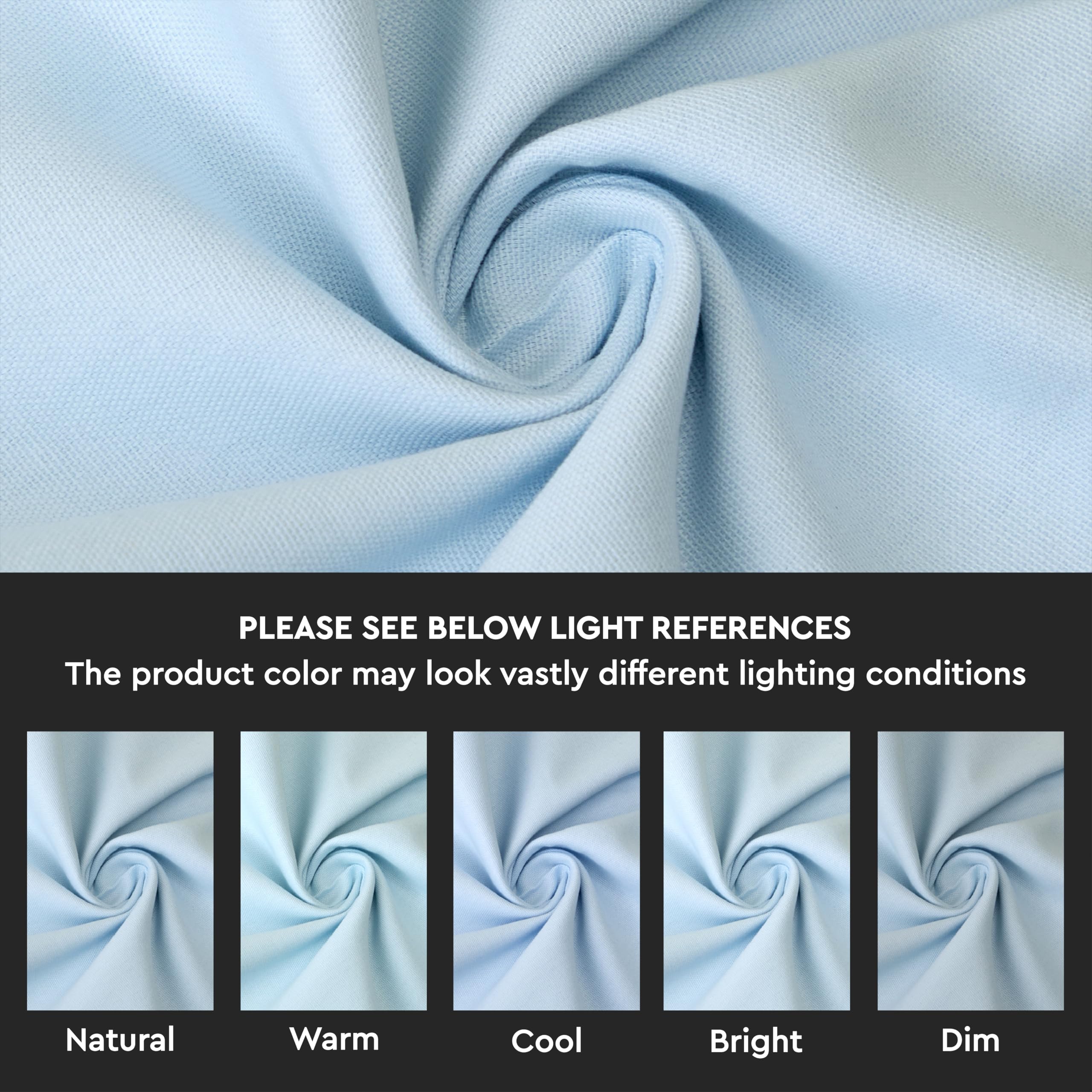 Encasa XO Dining Cocktail Napkins, Cotton Beverage Serviettes Ice Blue