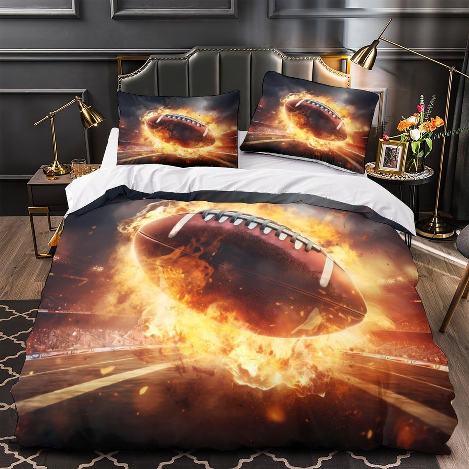 Parure de lit football américain pour chambre d'enfant et ado passionné de sport