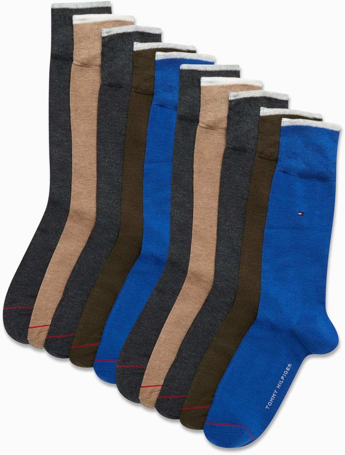 Tommy Hilfiger Men's Casual Soft Cotton Blend Crew Socks - 10 Pack - Image 2