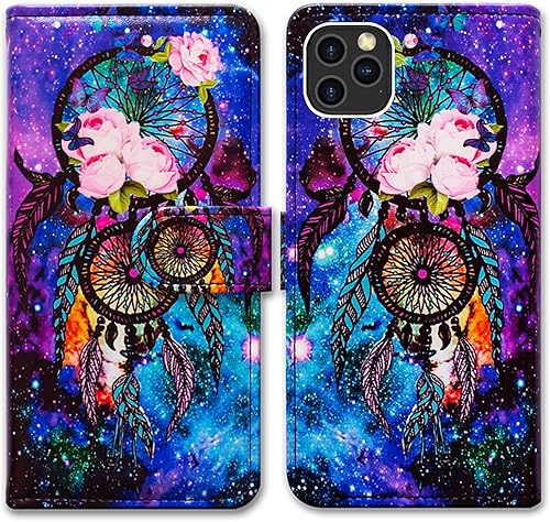 Miniatura 15 de Funda para iPhone 12 Pro Max, diseño de libélula con tapa y soporte para tarjeta y soporte para iPhone 12 Pro Max Linda libélula,Patrón de pájaro