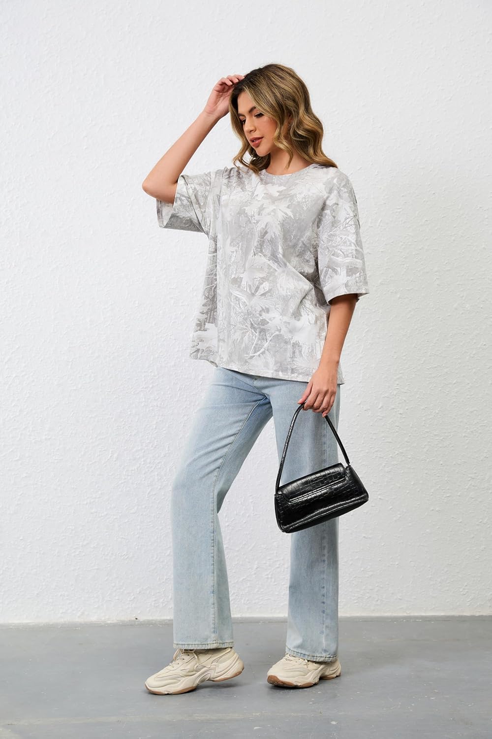 Camo Shirt Women Mens Oversized Camouflage Print Graphic Tees Maple Leaf Short Sleeve Crewneck T Shirt Streetwear - Image 7