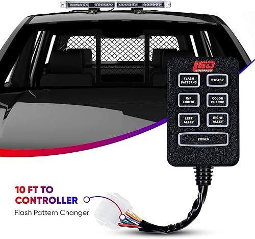 Miniatura 2 de Aviator TIR - barra de luz LED de emergencia de 3 vatios de bajo perfil, soporte magnético para techo de 27 pulgadas, Ambar