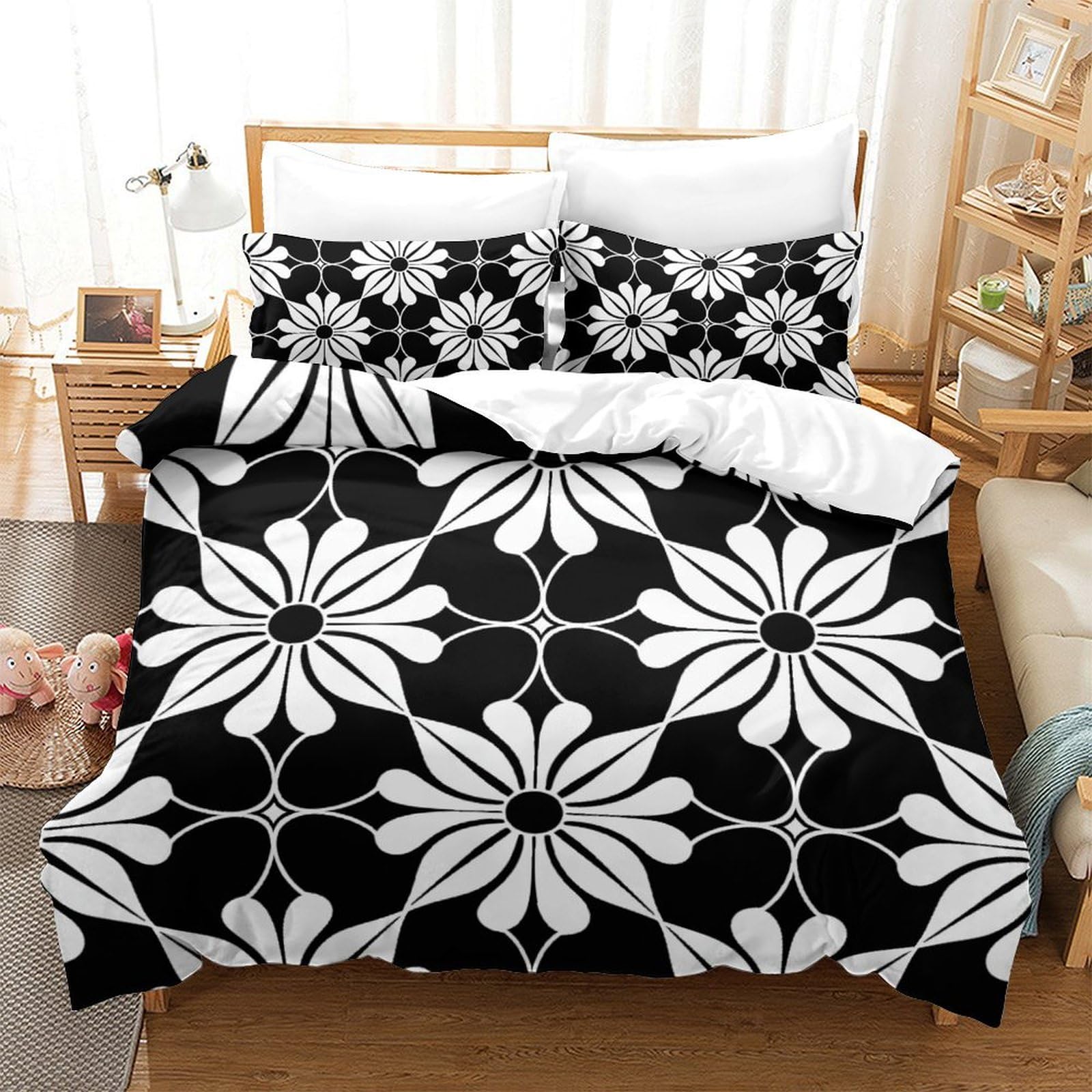 Literie en microfibre housses de couettes 3D king 220x240cm