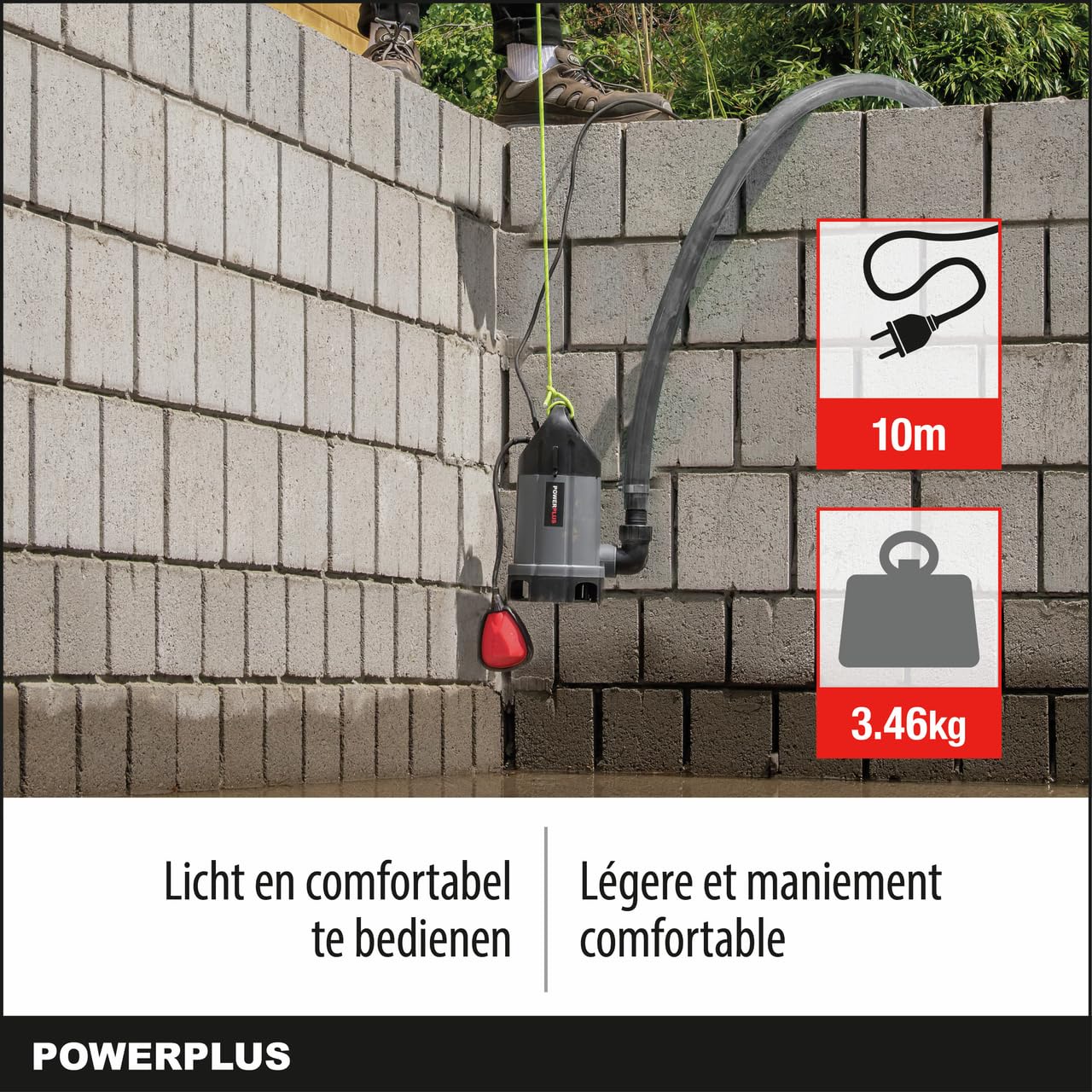 Powerplus - Bomba sumergible 400w agua sucia 1x230v, colores surtidos