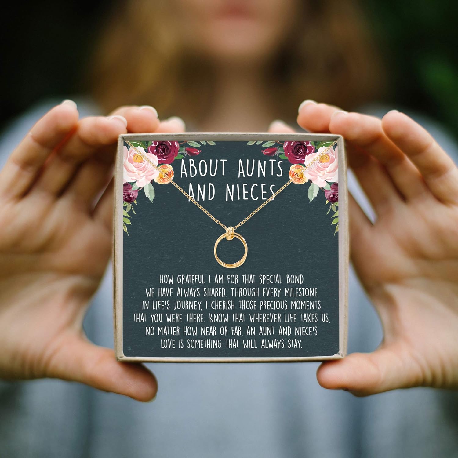 Dear Ava Infinity Aunt and Niece Necklace | Gifts For Women and Girls | Modern Jewelry Pendant with Heartfelt Card | Sterling Silver Love Between Aunt Niece | Best Aunt Gift Forever