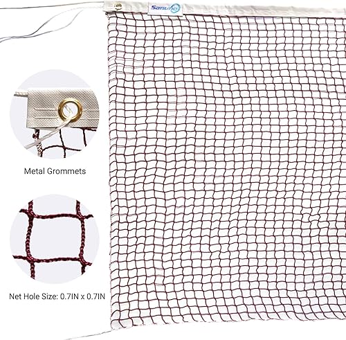 Miniatura 2 de Sanung Red de bádminton con bolsa de transporte, costura de un solo lado, repuesto de nailon de polipropileno para entrenamiento diario,