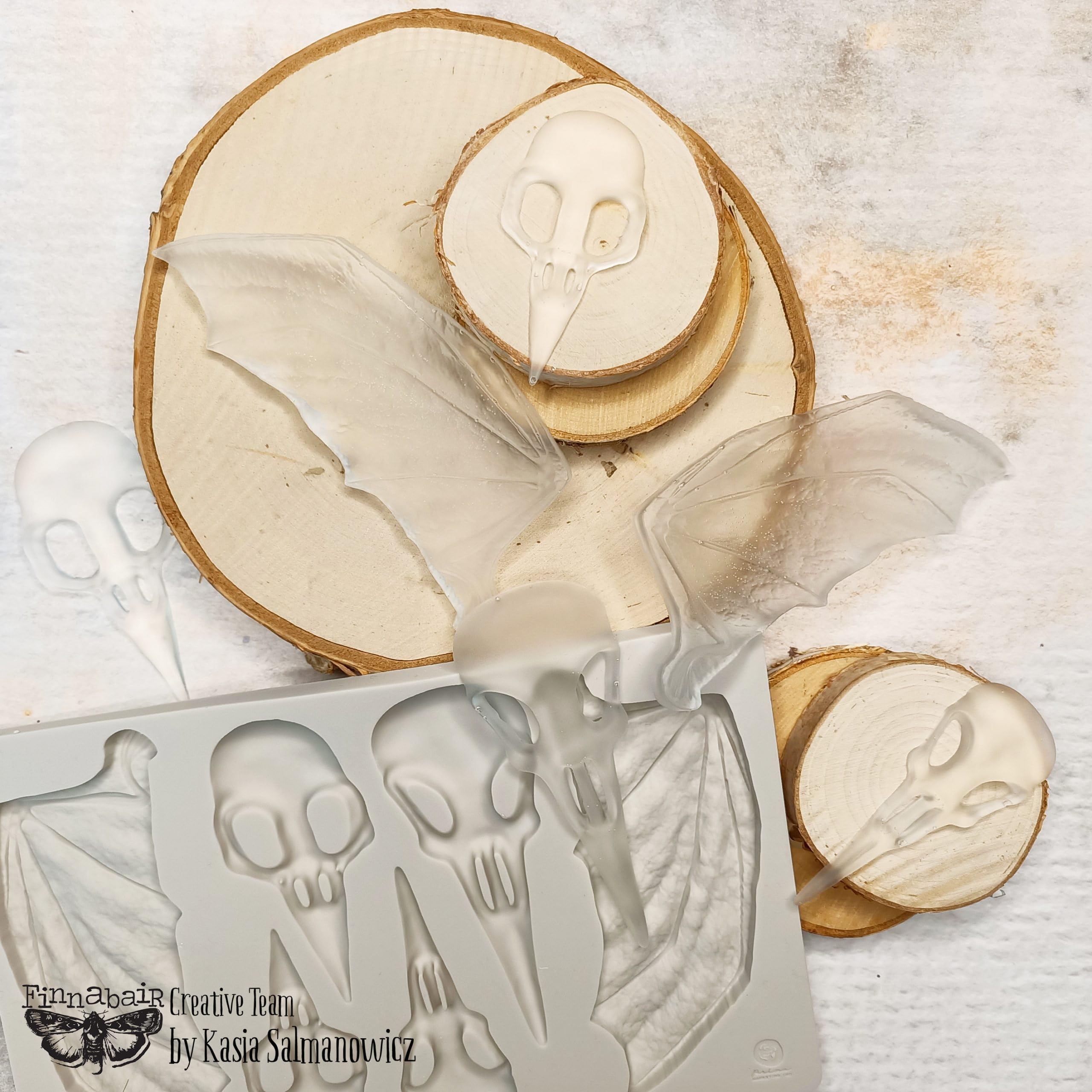 Prima Marketing Inc, Finnabair - Moulds - Birds and Bats - 1 pc, 5x8 in Copyright #VA0002325590