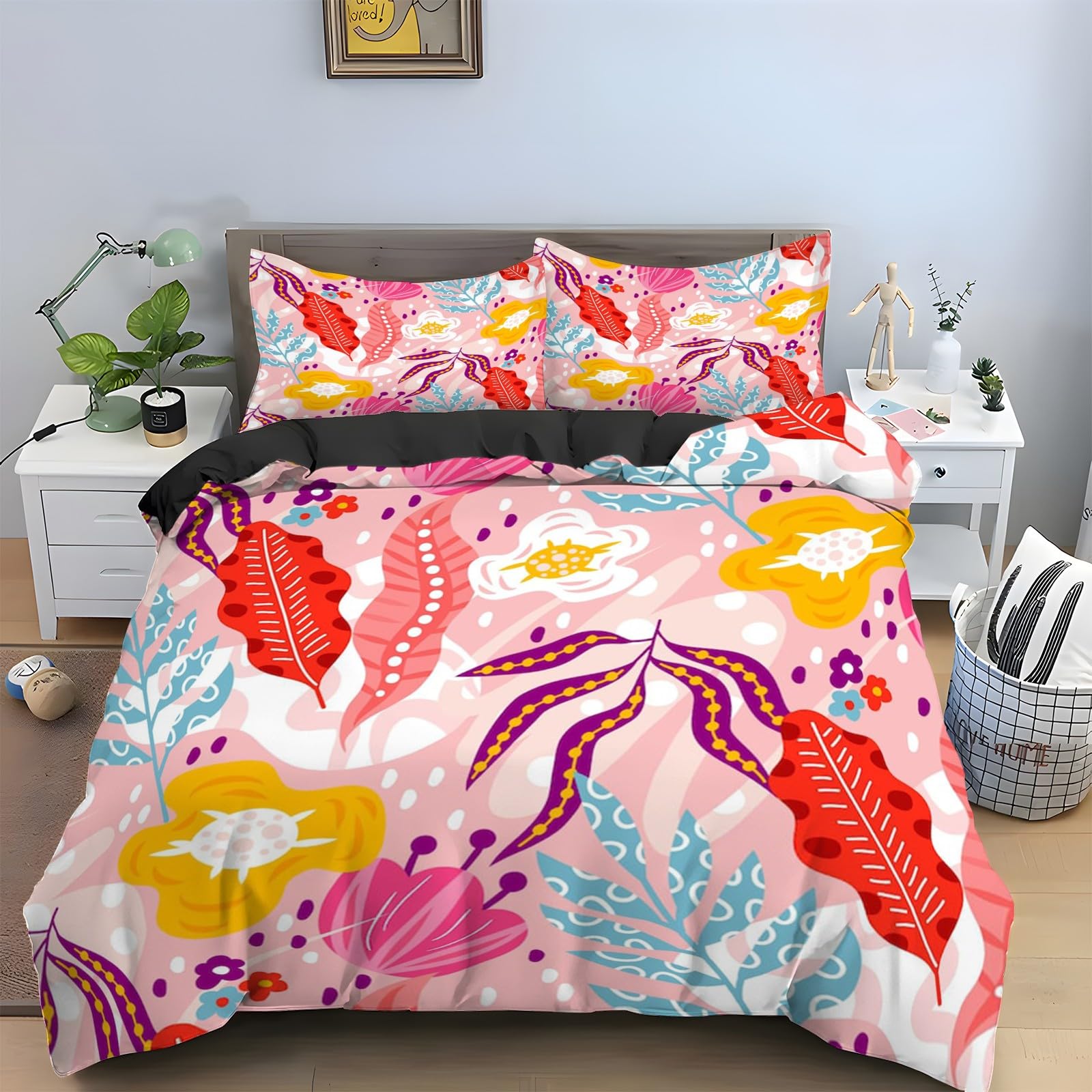 Housse de couette 240 x 260 fermeture éclair résolvant le glissement du lit