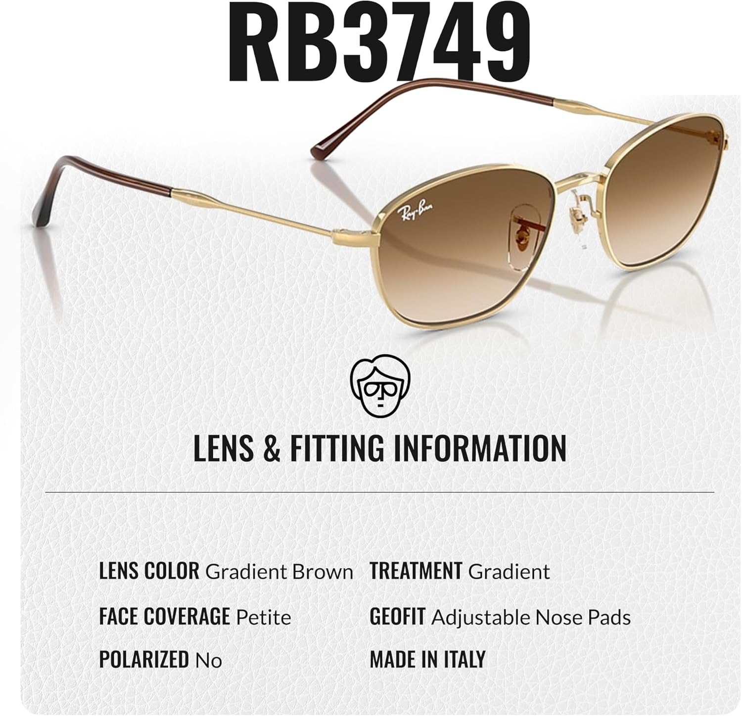 Ray-Ban RB3749 Square-Round Shaped Sunglasses for Men & Women with Official RAYBAN Eyewear Kit