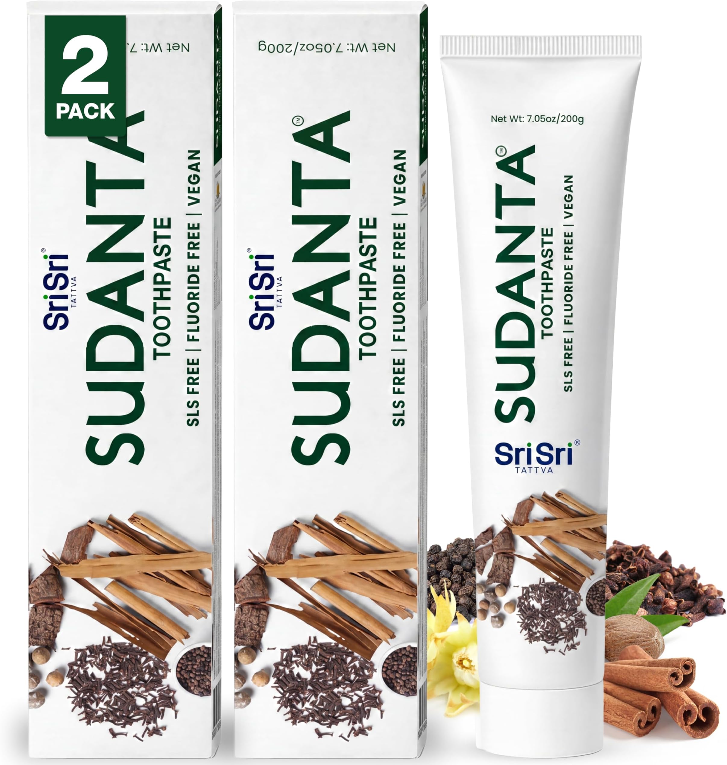 SUDANTA Sri Sri Ayurveda Tattava Toothpaste (200 g) Pack of 2