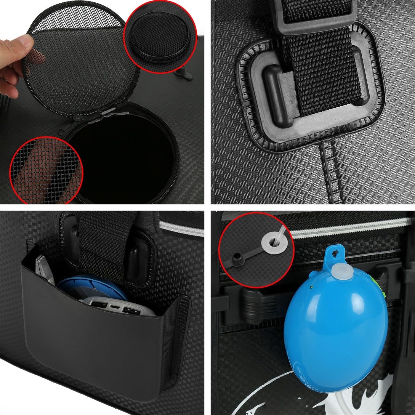 Secchio pieghevole EVA vasca pesci vivi contenitore pesca portatile | Vasca TPE impermeabile, coperchio rete, foro pompa ossigeno, doppio trasporto,fluviale e marina(Arancia,65cm)