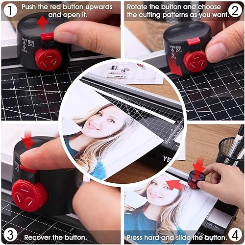 Miniatura 5 de Máquina laminadora para A3A4A6 YE381 Máquina de laminación térmica para uso en casa oficina escuela con 50 bolsas cortadora de papel y esquina