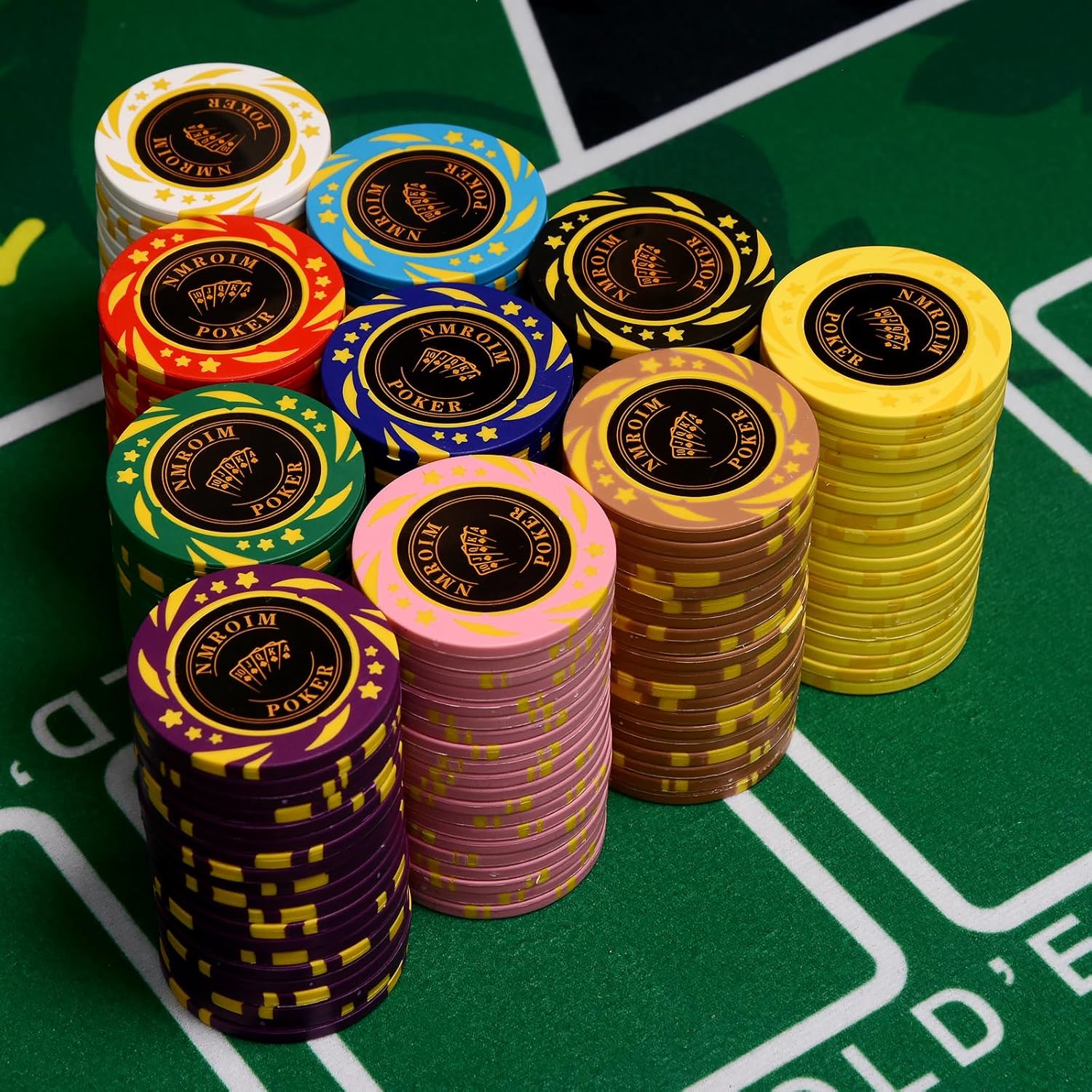 13.5グラム クレイポーカーチップ ブランクチップ カジノポーカーチップ 40mm ラージチップ 50個パック 14  グラムカスタムポーカーチップ粘土鉄心、ポーカーチップカジノゲームテキサスホールデム用モンテカルロチップブラックジャックカジノゲ  Amazon.co.jp: 50 個の ...