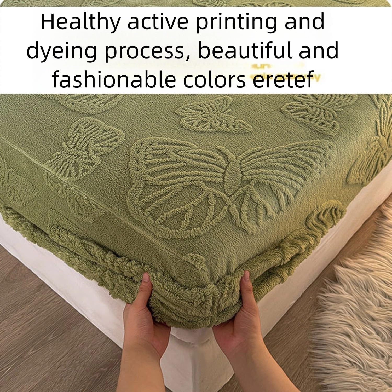 473-515>【Able Future】クロッシェ ピロケース 50×70cm用 まくらカバー 綿100% 40サテン コットン素材 ピローケース  ファスナー式 枕カバー 上品なレース柄 しっとりソフトタッチ 京都金桝 Crochet 日本製【☆別注サイズ 返品交換不可】 枕カバー、豪華なフランネルベルベットのフィットベッドシーツ、11インチの深いポケットと伸縮性のあるエッジが付いたコンプリートセット(