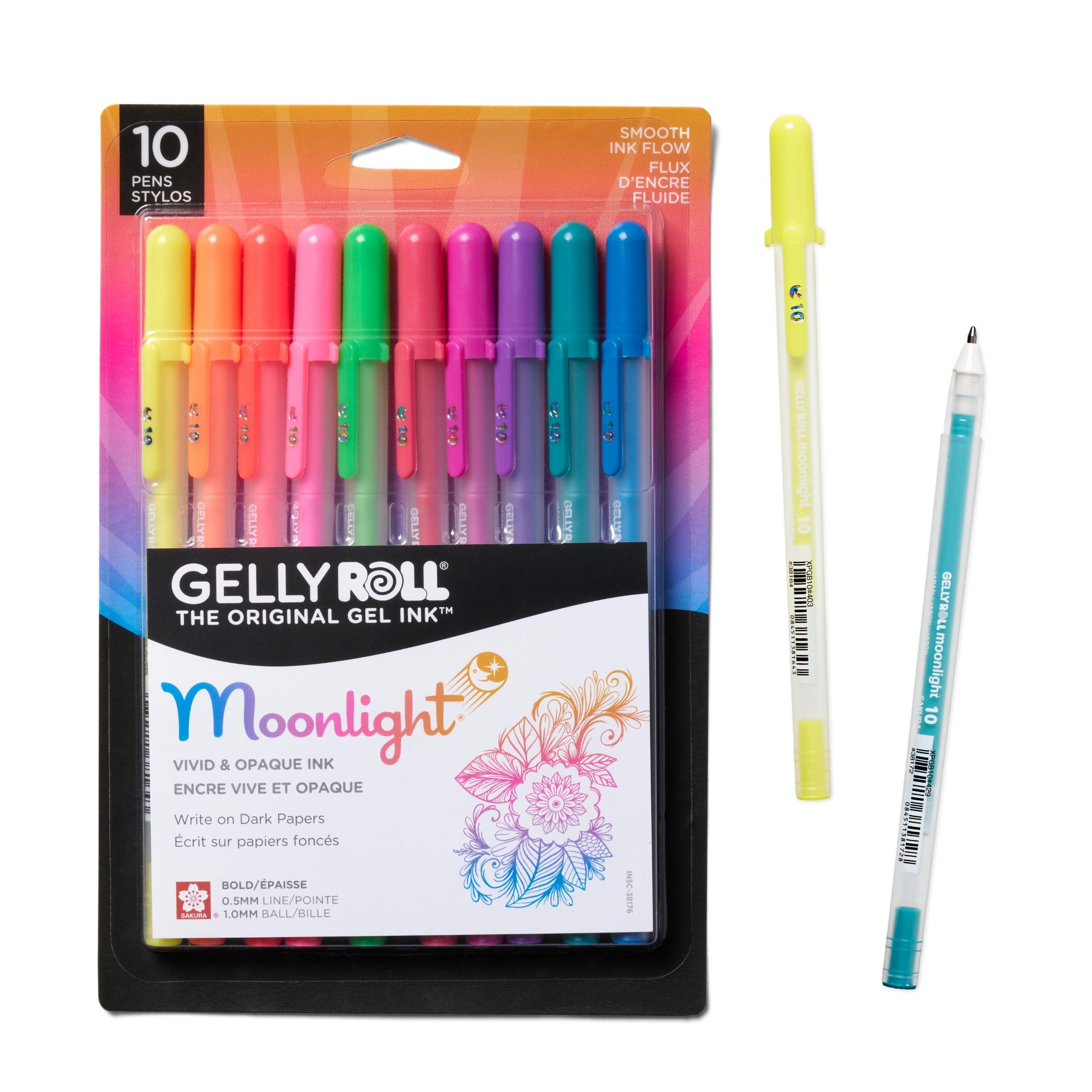 Gelly Roll Moonlight Gel Pen Set, Bold Tip, Opaque Colors, 10 PK 38176