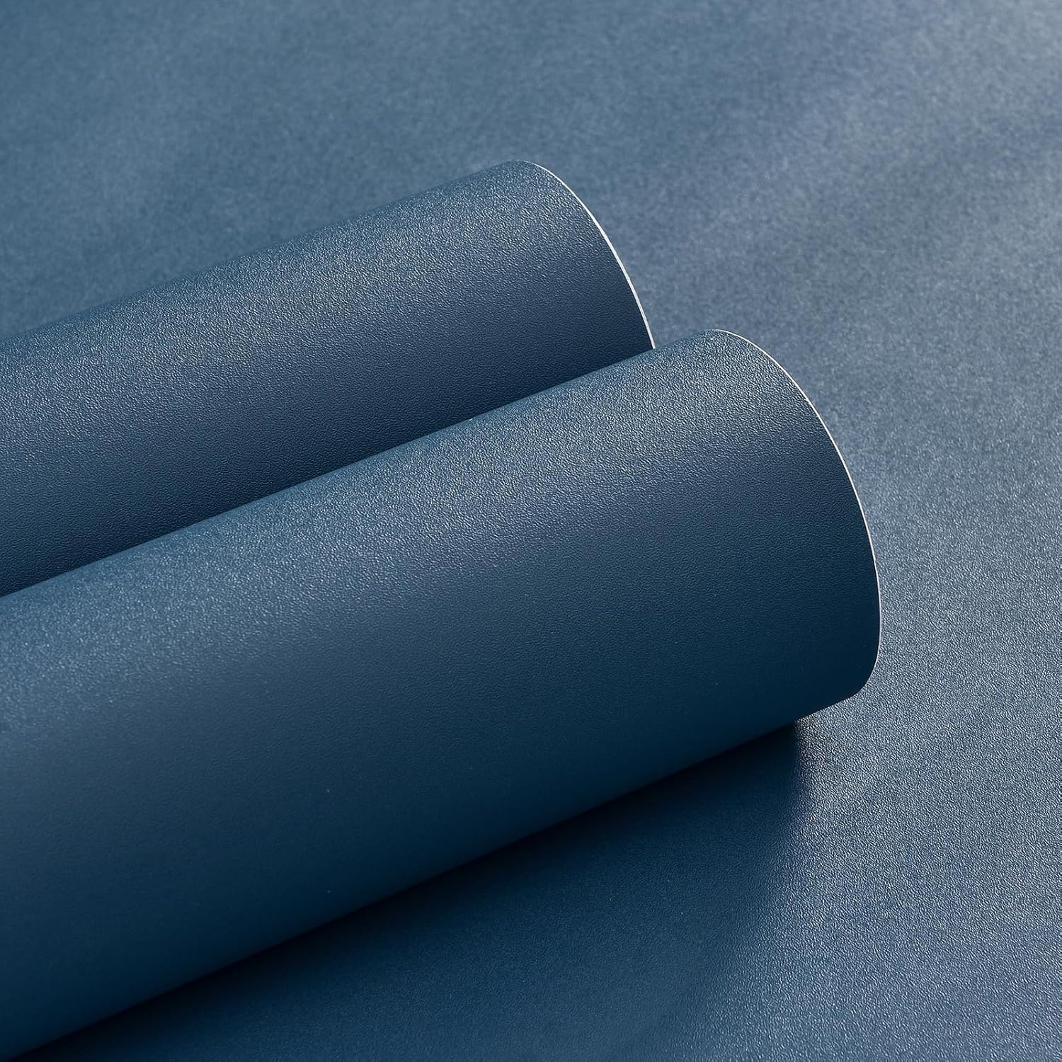 Blue Wallpaper Navy Contact Paper Thicken Peel and Stick Wallpaper 24"x394" Matte Solid Textured Contact Paper Self Adhesive Removable Waterproof for Cabinets Furniture Bedroom Livingroom Navy Blue 23.6" x 393"