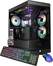 iBUYPOWER Y40 PRO Black Gaming PC Desktop Computer AMD Ryzen 9 7900X CPU, NVIDIA GeForce RTX 5070Ti 16GB GPU, 32GB DDR5 RGB 5200MHz RAM, 2TB NVMe SSD, Windows 11 Home, Keyboard, Mouse - Y40BA9N57T01