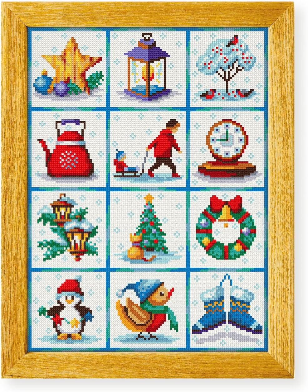Awesome Pattern Studio New Year Mood Winter Sampler DS1429, Diamond Painting Kit, Diamond Art Kits for Adults, Full Drill 5D Diamond Dots Kits. All Items Included.