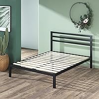 Vista 12 de ZINUS Mia Metal Platform Bed Frame with Headboard, Wood Slat Support, No Box Spring Needed, Easy Assembly, Full Negro