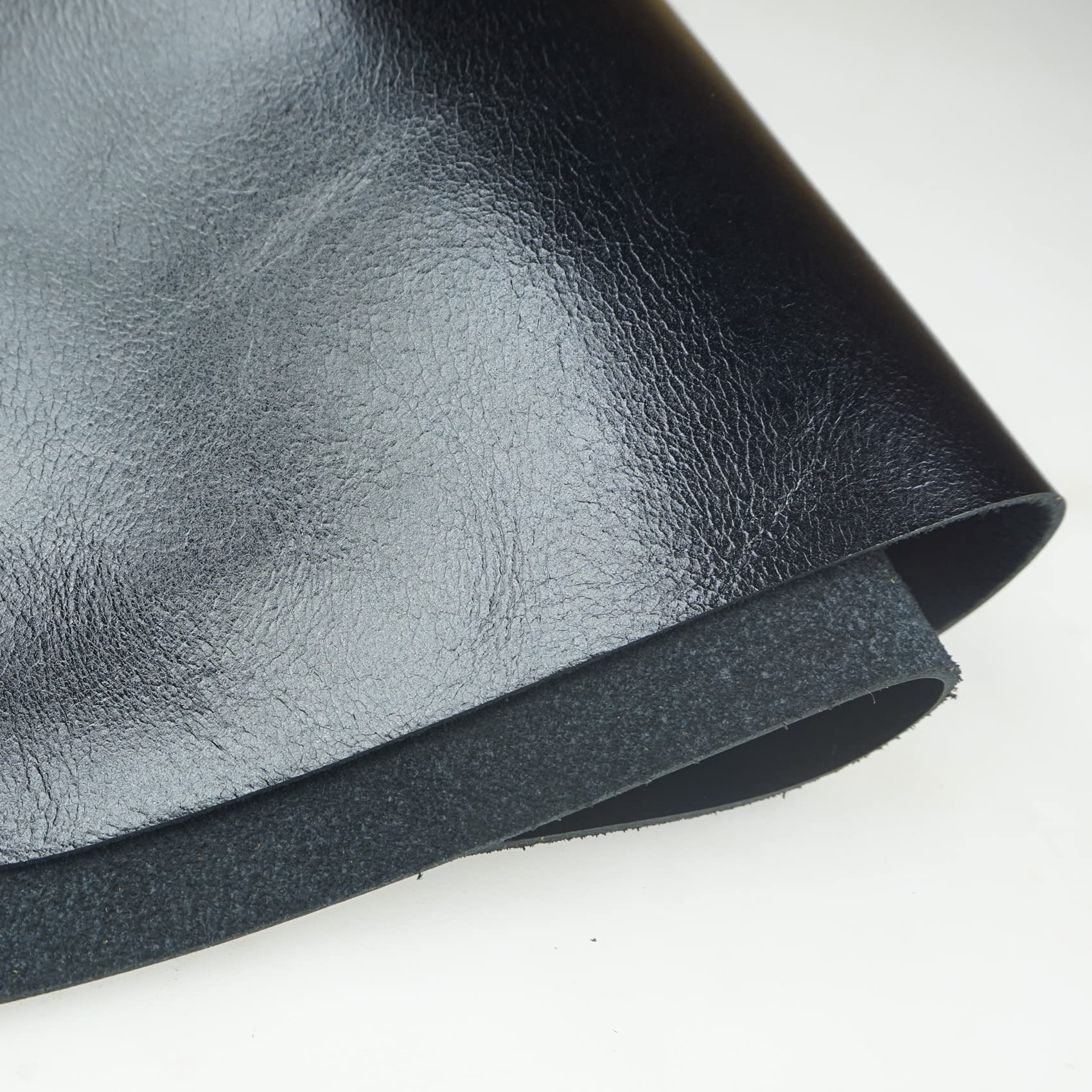 5-6 oz (2,0 mm) de espesor, cuero encerado de piel de vacuno precortado para herramientas, fundas, hoja de cuchillo, tallar, grabar, estampar, teñir (negro brillante, 30,5 x 121,9 cm)