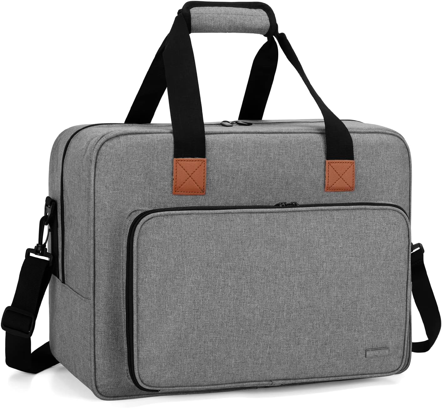 LUXJA Sewing Machine Bag, Portable Tote Bag Compatible with Most Brother, Singer Sewing Machines and Extra Sewing Accessories, Gray Dots