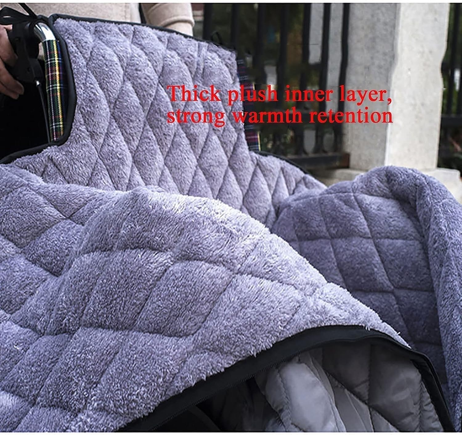 Manta con cremallera para silla de ruedas, funda acogedora para silla de ruedas, accesorio para silla de ruedas, manta térmica de felpa, manta envolvente gruesa y cálida para silla de ruedas, saco d