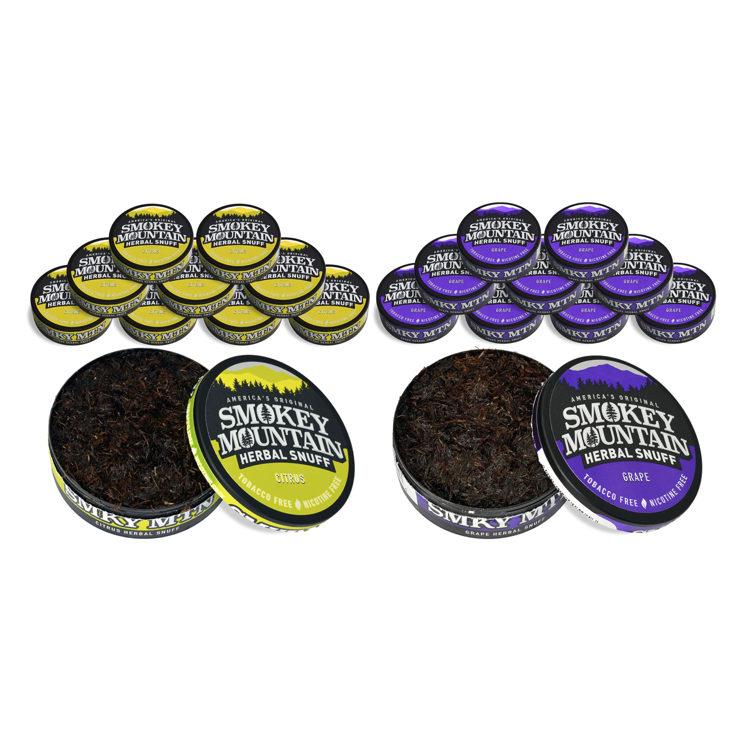 Smokey Mountain Herbal Long Cut, Two 10 Can Boxes