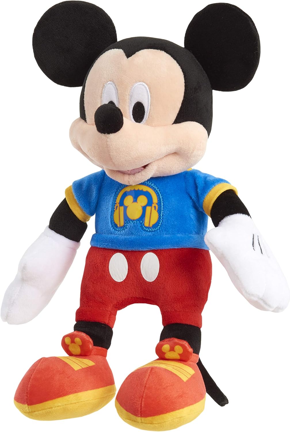 Disney Junior Mickey Mouse Singing Fun Mickey Mouse, 12-inch Plush Stuffed Animal, Officially Licensed Kids Toys for Ages 3 Up by Just Play