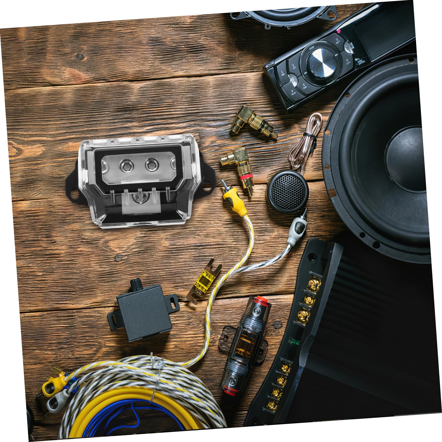 Sosoport Blocco Di Distribuzione Di Massa Per Autoradio Blocco Di Distribuzione Alimentazione Distributore Di Massa Per Amplificatore Audio Per Auto Splitter Per Amplificatore Audio