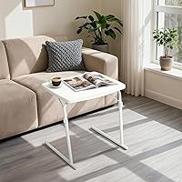 Vista 39 de Magshion Bandeja de TV inclinable ajustable de 22 pulgadas, mesa para cena en cama o sofá, cómoda mesa negra plegable con 3 ajustes de ángulo