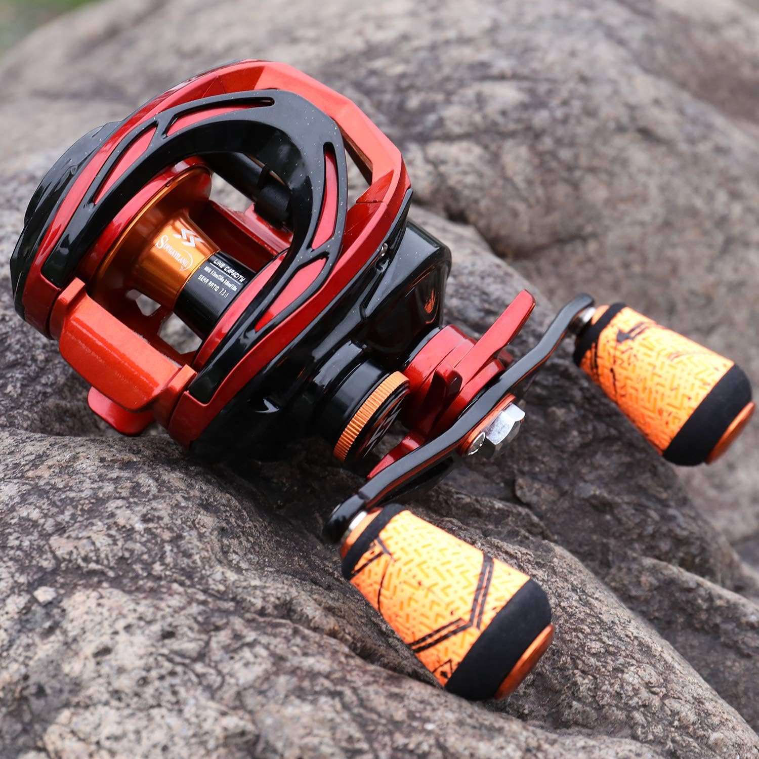 Sougayilang Baitcasting Reels - Colorful Fishing Reel, 8.0:1/7.3:1 Gear Ratios, 9+1 BB, Magnetic Braking System