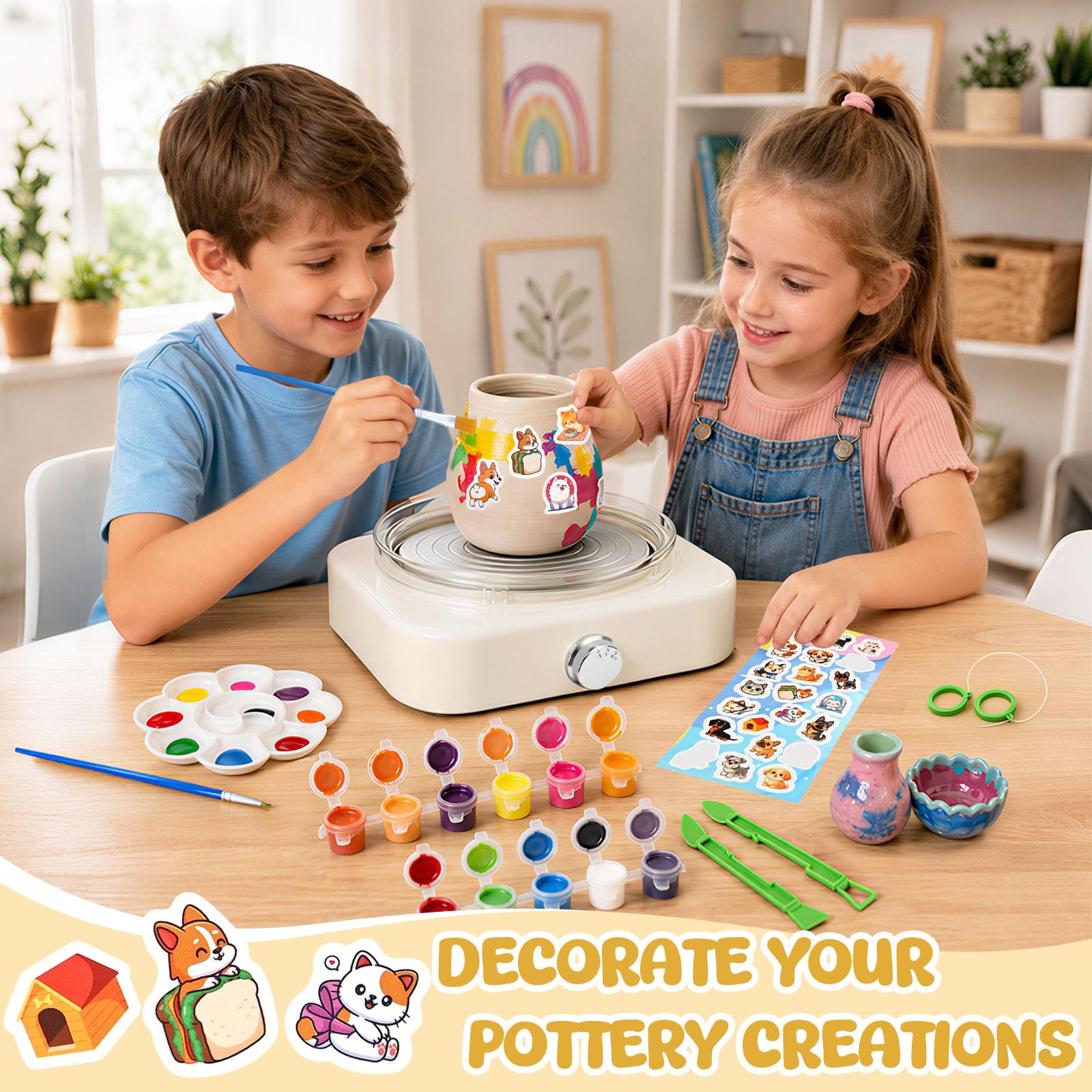 Kids Pottery Wheel Kit - Ages 6-12 -6