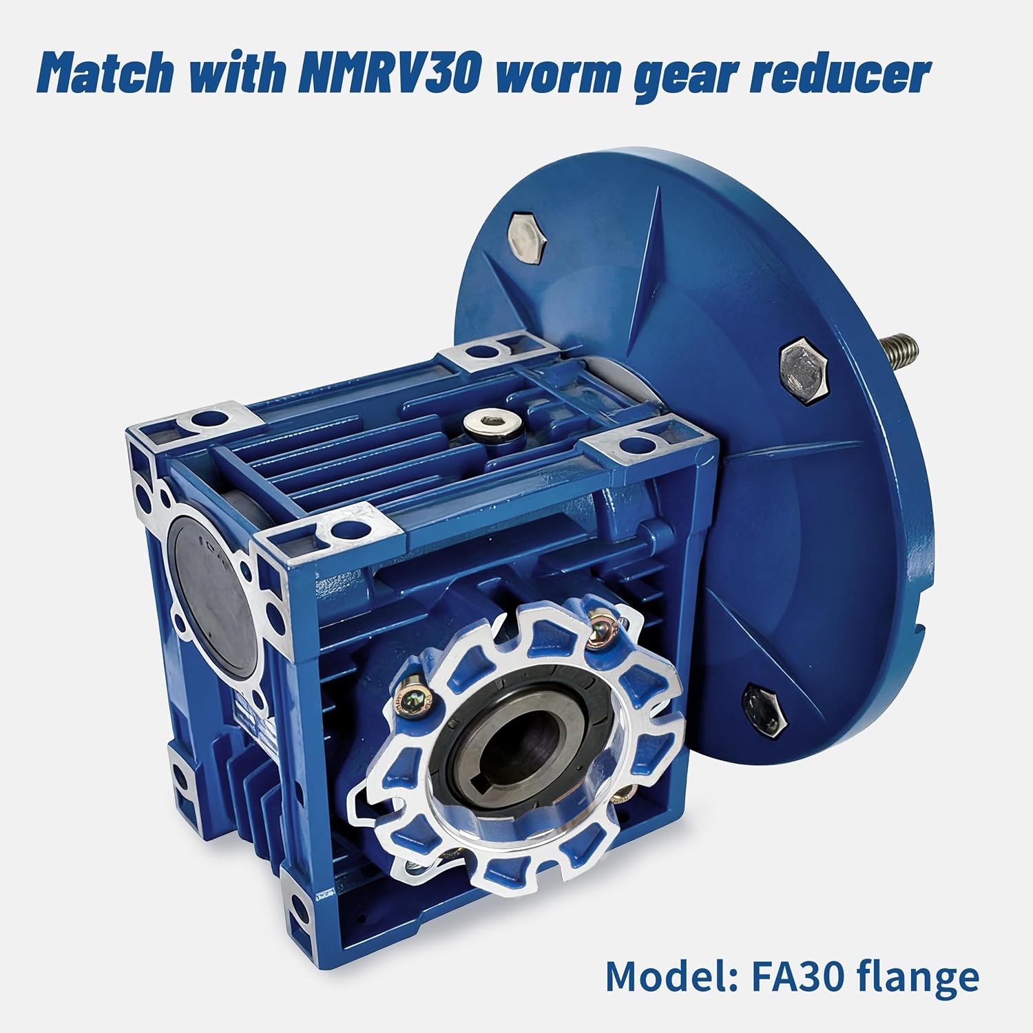 CNCTOPBAOS NMRV030 Worm Gearbox Reducer Output Flange Accessories, Aluminum Base Side Connection Plate, Installation Mounting Bracket for RV30 NMRV30 RV30FA Worm Gear Reducers