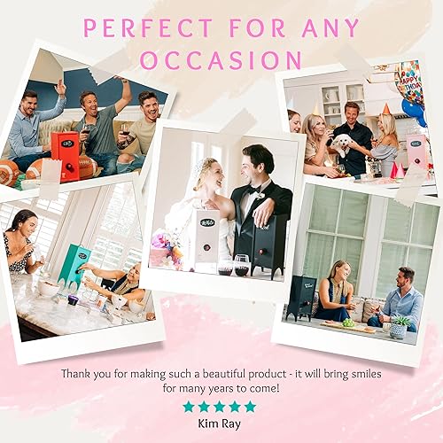 Miniatura 2 de Caja decorativa dispensador de vino, dispensador de bebidas de cóctel, soporte de almacenamiento de vino para encimera de cocina, bar, portador de