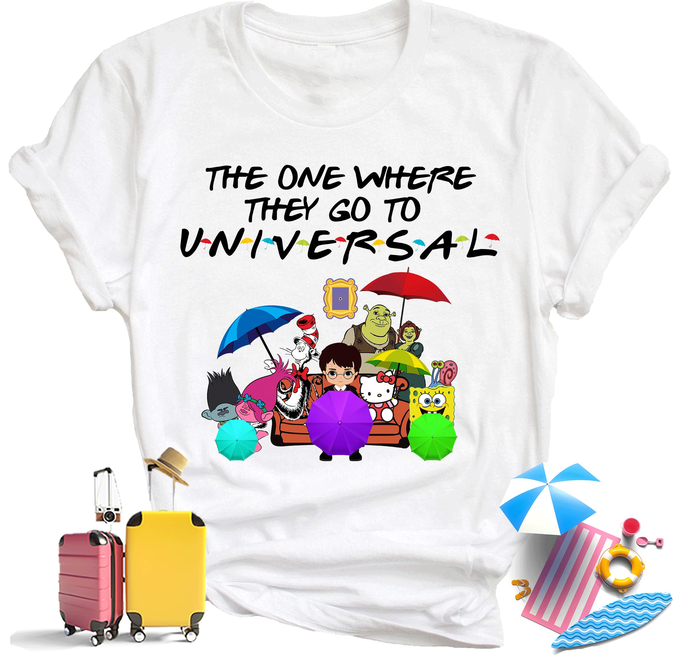 New Unique Design Awesome The One Where They Go To Universal Shirt, Family Vacation Matching Shirts. Best Trip Ever. DT211