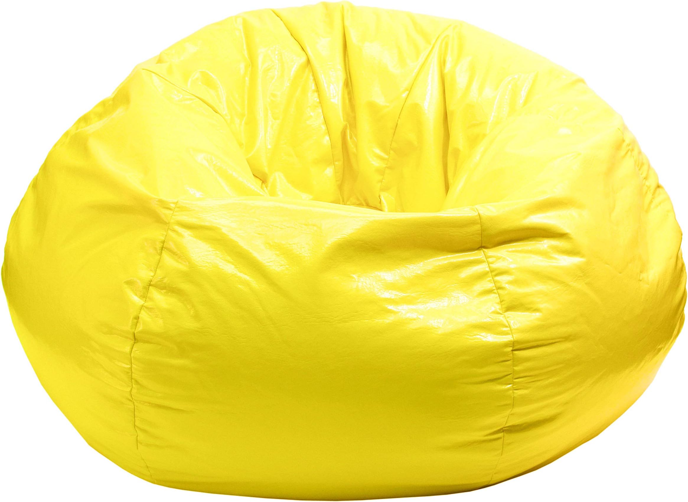 Gold Medal Bean Bags Gold Medal Glossy Vinyl Bean Bag, Small, Sunshine Yellow