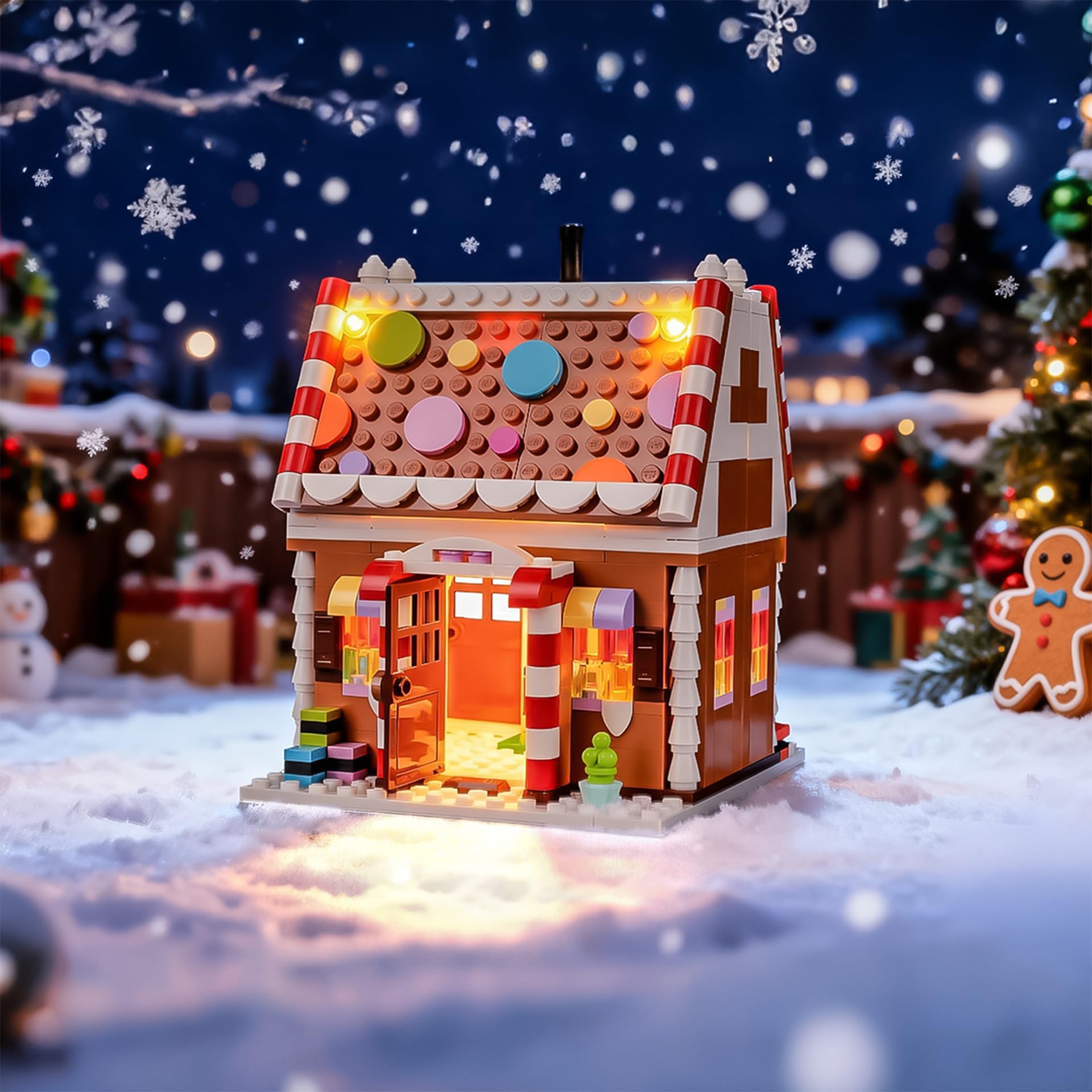 LIGHTAILING Light for Lego-40809 Festive Gingerbread House - Easy Install, Hidden Wiring, Home Decor & Gift-Ready (Model Not Included)
