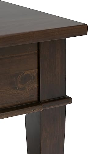 Miniatura 18 de SIMPLIHOME Carlton - Mesa auxiliar cuadrada de transición de madera maciza de 18 pulgadas de ancho, color gris rústico para sala de estar y