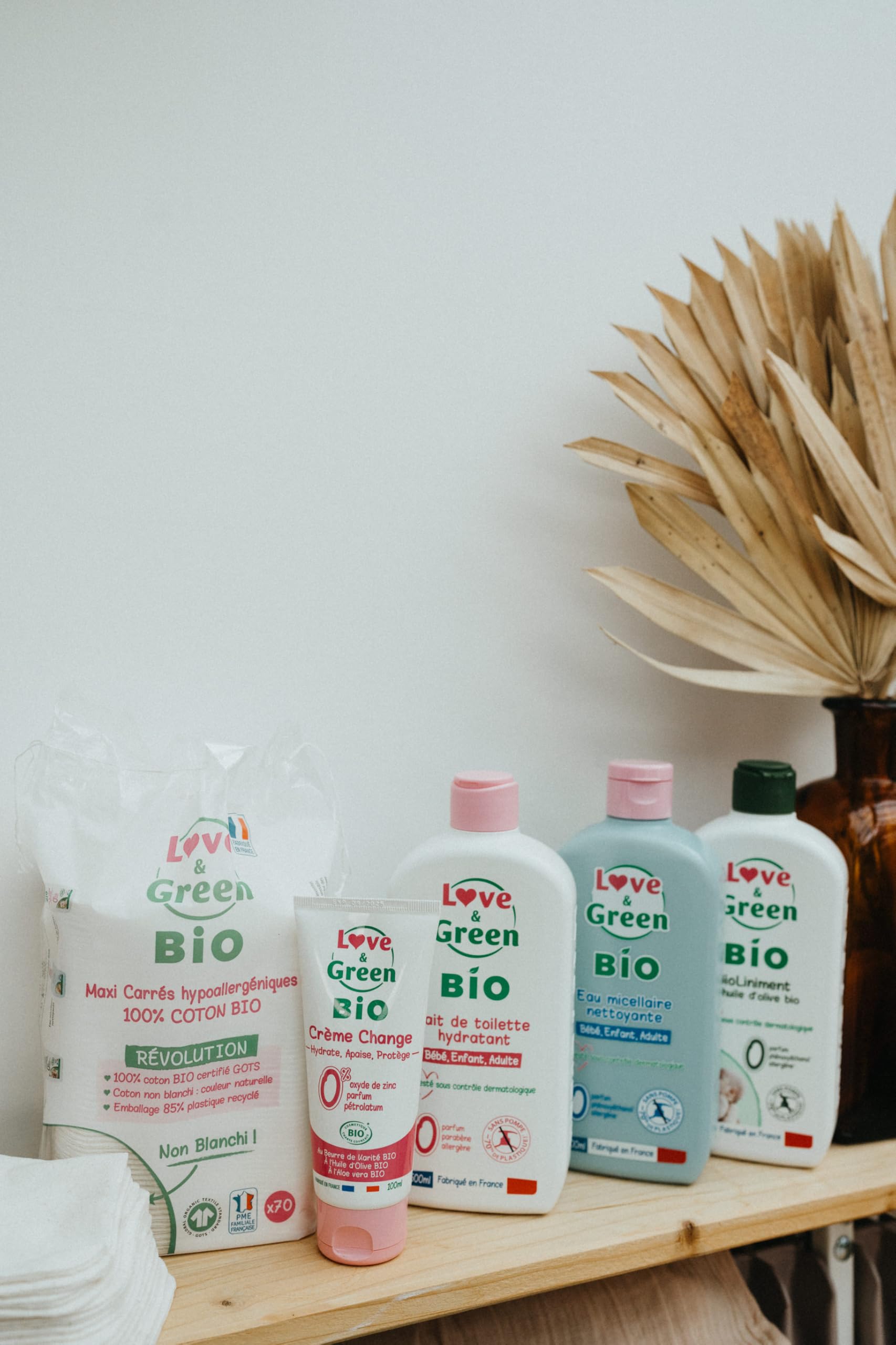 Love & Green - Lait de Toilette Hydratant Bio 0% 500 ml - Fabriqué en France